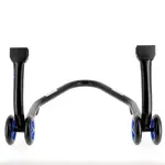 Béquille arrière BIHR Home Track supports en &quot;V&quot; noir mat roues bleu