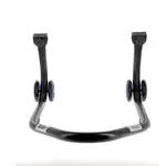 Béquille arrière BIHR Home Track supports en &quot;V&quot; noir mat roues bleu