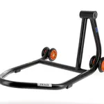 Béquille monobras droite BIHR Home Track noir mat roues orange