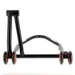 Béquille monobras droite BIHR Home Track noir mat roues orange