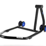 Béquille monobras droite BIHR Home Track noir mat roues bleu