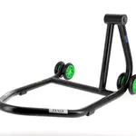 Béquille monobras droite BIHR Home Track noir mat roues vert