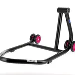 Béquille monobras droite BIHR Home Track noir mat roues rose