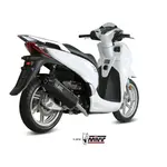 Ligne complète MIVV Speed Edge inox/silencieux Steel Black/casquette carbone Honda SH 300