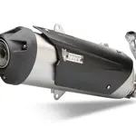 Ligne complète MIVV Urban inox/silencieux inox/casquette ABS noire Piaggio Beverly 125