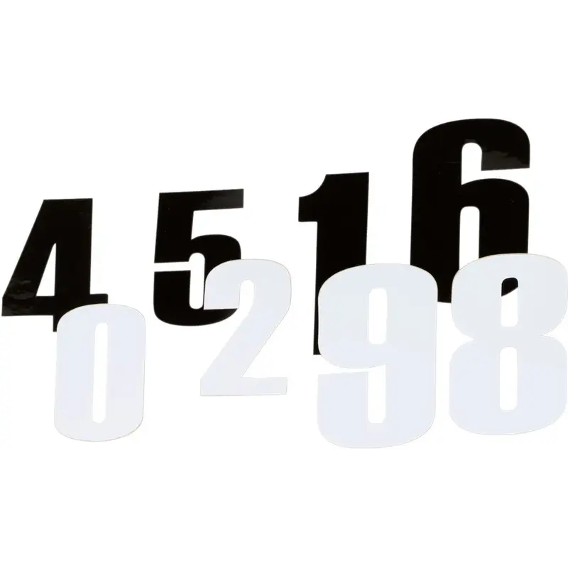 RACE NUMBER WHITE 6"   5