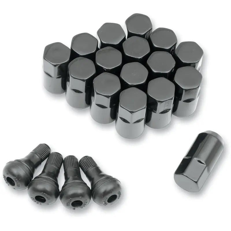 LUG NUTS 10MM BLACK 16-PACK