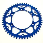 Couronne ART 50 dents alu ultra-light anti-boue pas 520 type 822 bleu