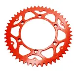 Couronne ART 49 dents alu ultra-light anti-boue pas 520 type 8000 rouge