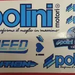 10 Autocollants Logo Polini