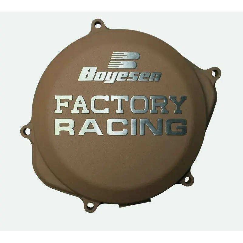 Couvercle de carter d'embrayage boyesen factory racing alu couleur magnésium kawasaki kx250