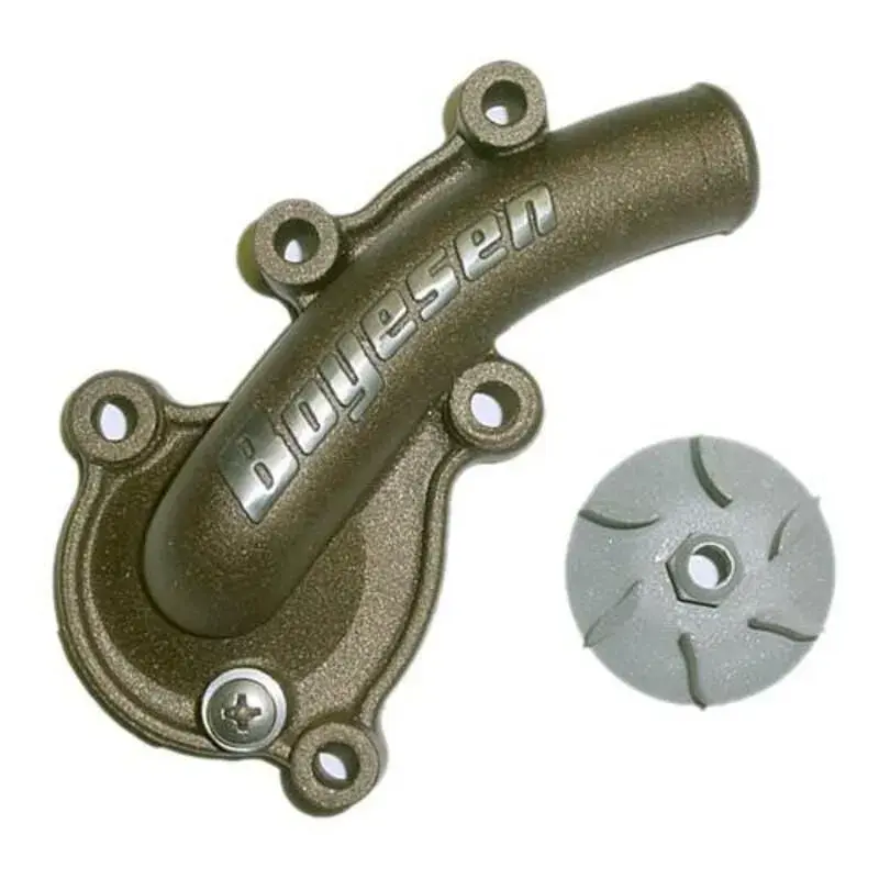 Carter de pompe à eau + hélice boyesen alu couleur magnésium honda cr125