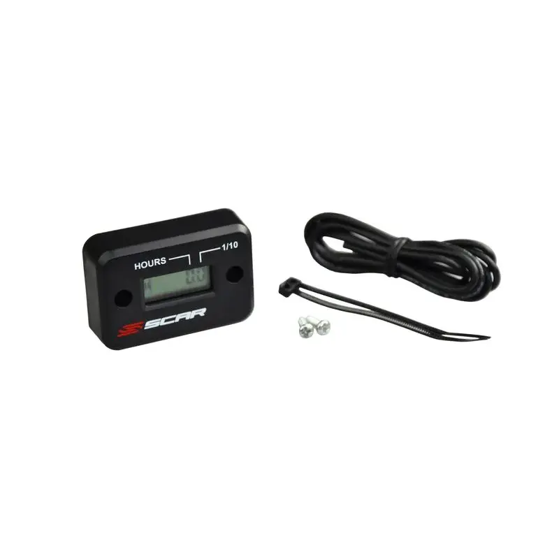 Compteur d'heures SCAR filaire avec Velcro noir