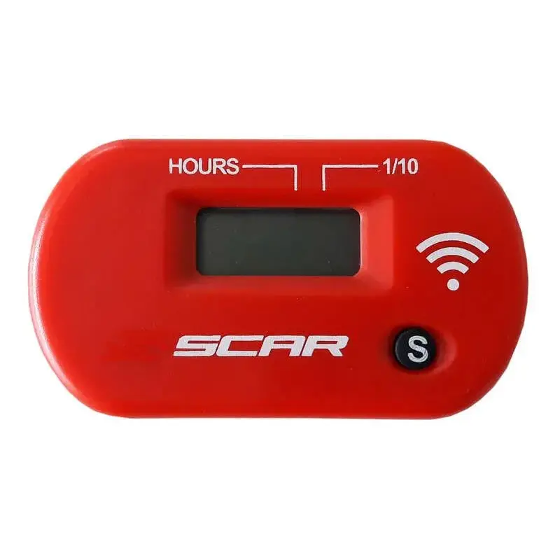 Compteur d'heures SCAR Sans-fil avec Velcro rouge