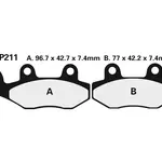 Plaquettes de frein NISSIN 2P-211NS semi-métallique