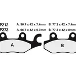 Plaquettes de frein NISSIN 2P-212ST-MX métal fritté
