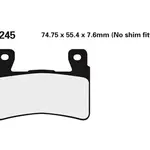 Plaquettes de frein NISSIN 2P-245ST métal fritté