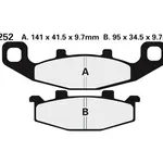Plaquettes de frein NISSIN 2P-252NS semi-métallique