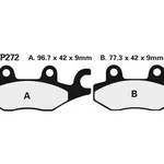 Plaquettes de frein NISSIN 2P-272NS semi-métallique