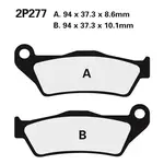 Plaquettes de frein NISSIN 2P-277NS semi-métallique