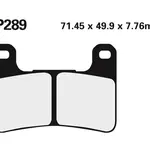 Plaquettes de frein NISSIN 2P-289ST métal fritté