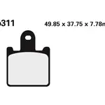 Plaquettes de frein NISSIN 2P-311ST métal fritté