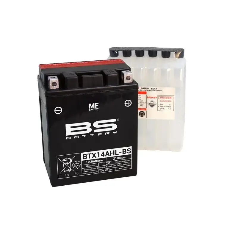 Batterie BS BATTERY BTX41AHL-BS sans entretien livrée avec pack acide