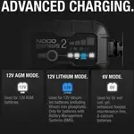 Chargeur de batterie NOCO Genius2 6/12V 2A montage avec pinces