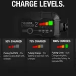 Chargeur de batterie NOCO Genius2 6/12V 2A montage avec pinces