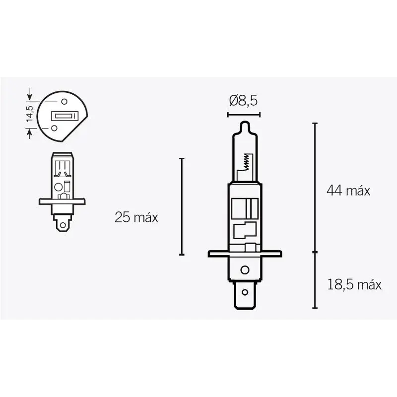 Ampoule V PARTS H1 12V/55W culot P14.5S
