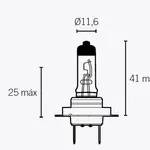 Ampoule V PARTS H7 12V/55W culot P26d 10pièces