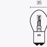 Ampoule V PARTS B35 12V/35/35W culot BA20D