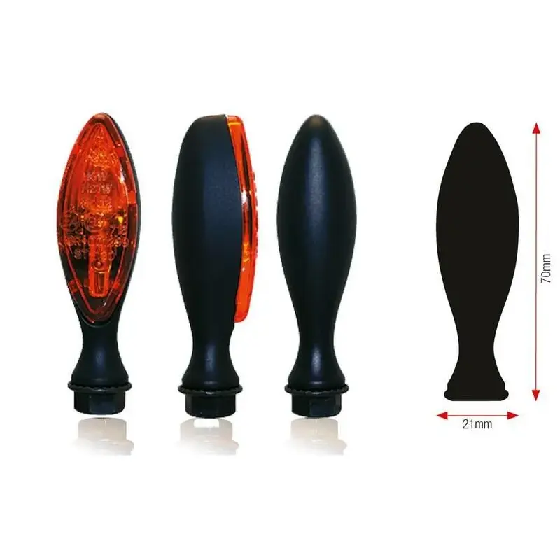 Clignotants BIHR Elise métal noir universel