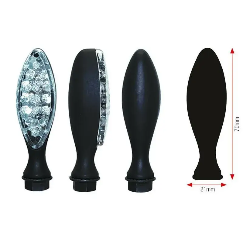 Clignotants BIHR Elipse LED métal noir universel