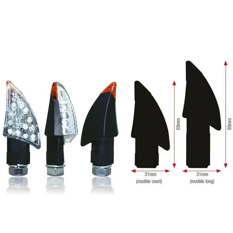 Clignotants BIHR Blade LED court noir universel