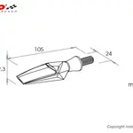Clignotant KOSO Mars LED argent/translucide universel vendu à l&#039;unité