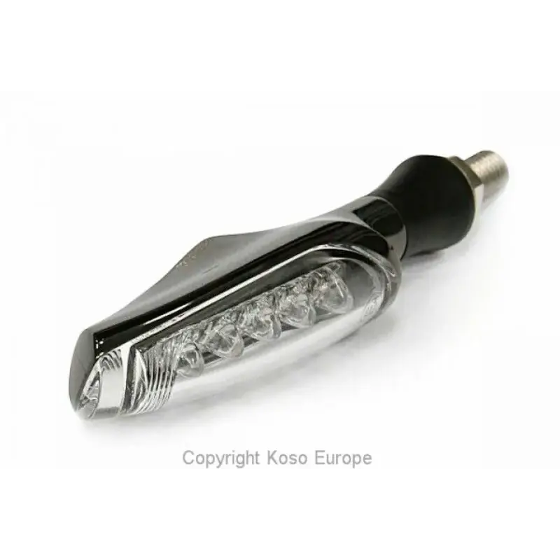 Clignotant KOSO Unlimited LED noir mat/translucide universel vendu à l'unité