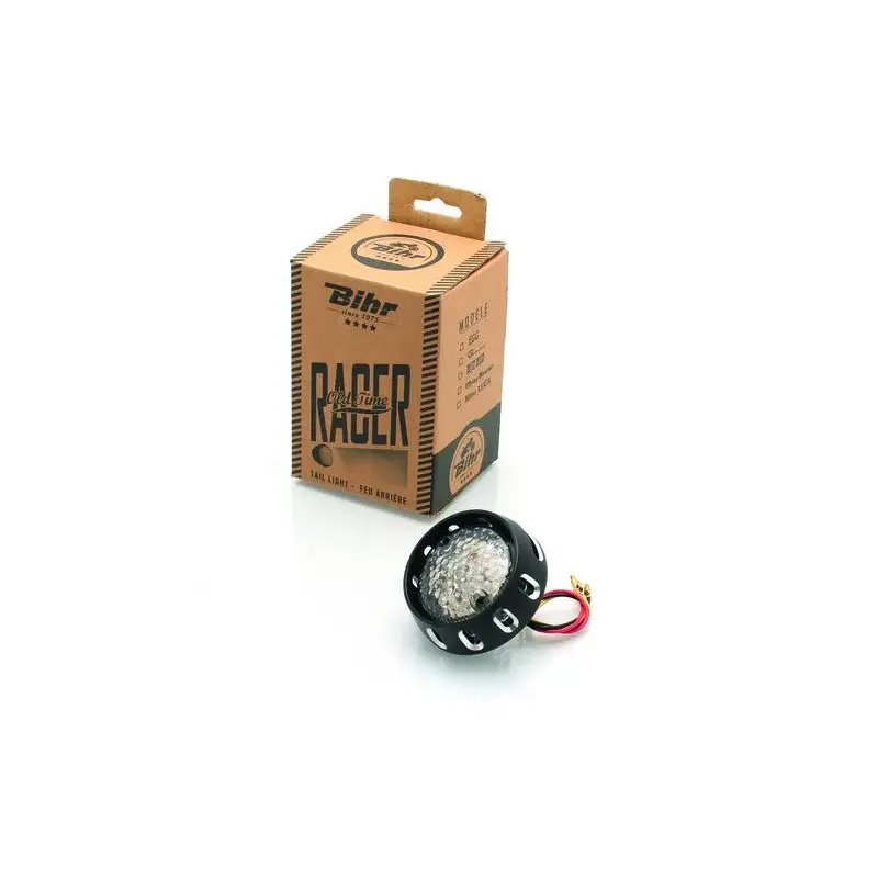 Feu arrière LED homologué clair Bihr flying saucer noir