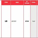 Anti-parasite NGK LB05EZ noir pour bougie avec olive