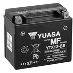 Batterie YUASA YTX12-BS sans entretien livrée avec pack acide