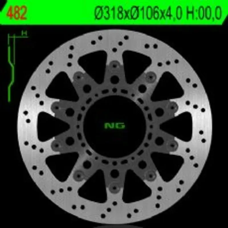 Disque de frein NG 482 rond flottant Honda