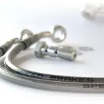 Durite de frein arrière d&#039;aviation SPEEDBRAKES carbone/raccord rouge BMW R 100 RT