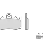 Plaquette de frein BREMBO type 07BB26LA métal fritté route