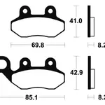 Plaquettes de frein TECNIUM ME208 organique