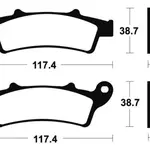 Plaquettes de frein TECNIUM ME261 organique