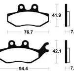 Plaquettes de frein TECNIUM ME280 organique