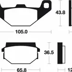 Plaquettes de frein TECNIUM ME245 organique