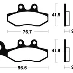 Plaquettes de frein TECNIUM ME286 organique