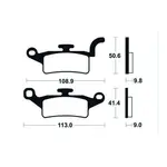 Plaquettes de frein TECNIUM ME376 organique