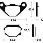 Plaquettes de frein TECNIUM MO86 métal fritté